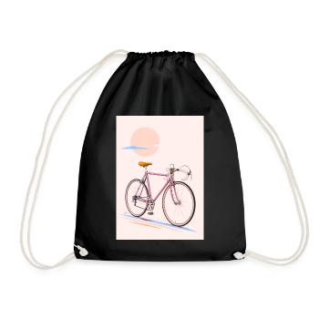 Die Fahrt — Retro Cruiser/Pink - Turnbeutel - Schwarz - Vorne