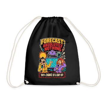 Weather forecast: Absolutely nothing - Drawstring Bag - black - Front