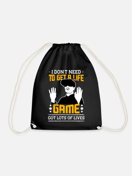 Game Got Plenty Lives Tee - Turnbeutel - Schwarz