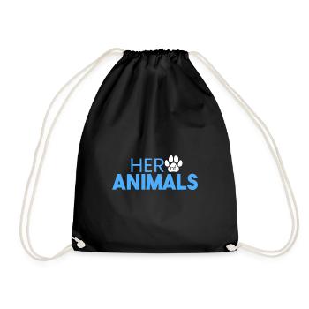 Héros des animaux - Sac de sport léger - noir - Devant