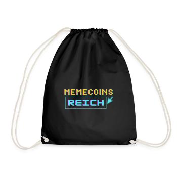 memecoins -> reich - Turnbeutel - Schwarz - Vorne