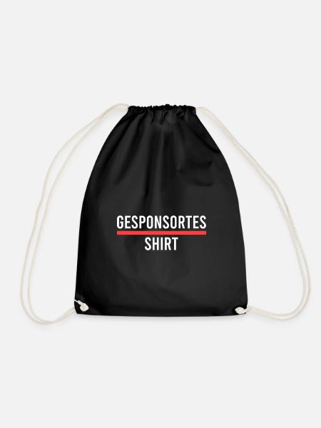 gesponsortes shirt - Turnbeutel - Schwarz