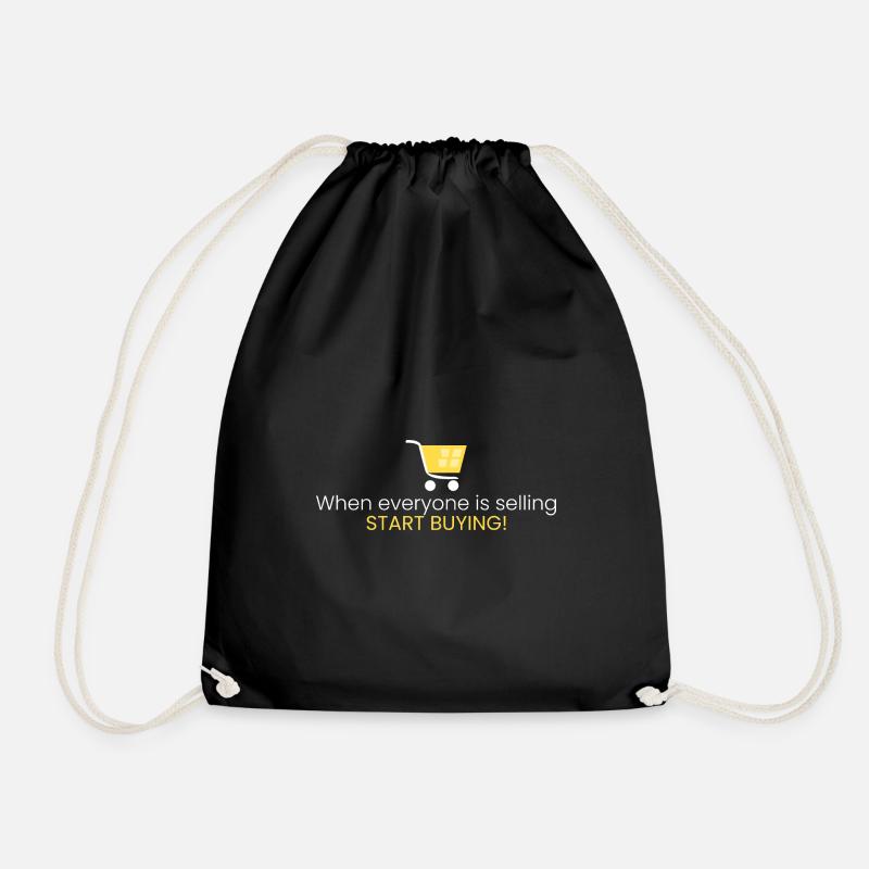When everyone sells... - Drawstring Bag - black