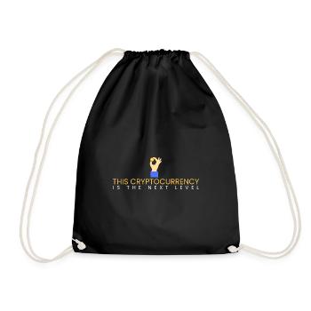 this cryptocurrency is the next level - Drawstring Bag - black - Front