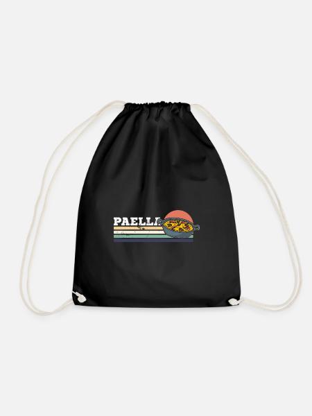 Paella Spanien Gericht Valencia Küche Spruch - Turnbeutel - Schwarz