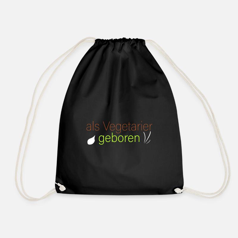 als Vegetarier geboren - Turnbeutel - Schwarz