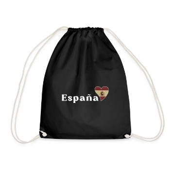 Spanien Europa Souvenir Spanisch Flagge - Turnbeutel - Schwarz - Vorne