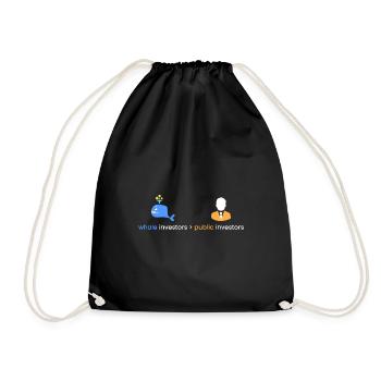 Whale investors > public - Drawstring Bag - black - Front