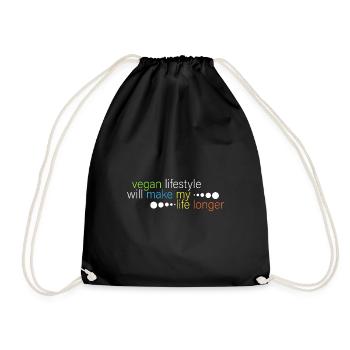 Vegan va rendre ma vie plus longue - Sac de sport léger - noir - Devant
