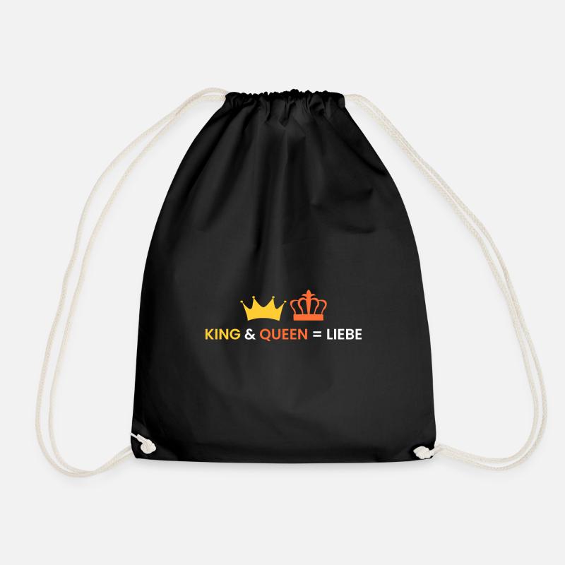 KING & QUEEN = LIEBE - Turnbeutel - Schwarz