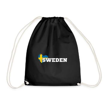 Schweden Wikinger Sverige Skandinavien Volk - Turnbeutel - Schwarz - Vorne