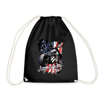 Chopper moto américain V2 États-Unis - Sac de sport léger - noir - Devant