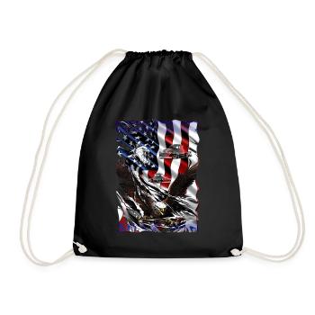 Truckers out of passion with a V8 pickup truck - Drawstring Bag - black - Front