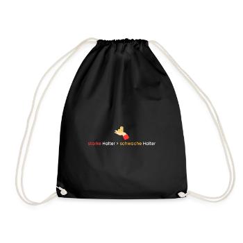starke Halter > schwache - Turnbeutel - Schwarz - Vorne
