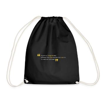 Love him or hate him - Drawstring Bag - black - Front