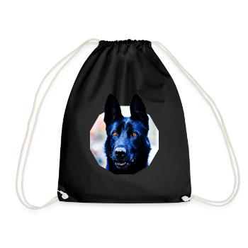berger allemand - Sac de sport léger - noir - Devant