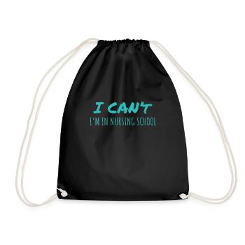Nursing School Gift Nurse Practitioner Resident - Drawstring Bag - black - Front