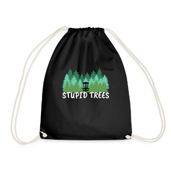 Disc Golf Gift Stupid Trees Lance le Frisbee Golf - Sac de sport léger - noir - Devant