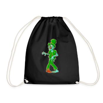 St Patrick's Irish Zombie - Drawstring Bag - black - Front