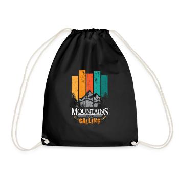 Mountain - Drawstring Bag - black - Front