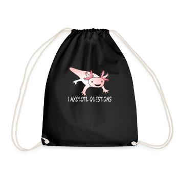 I Axolotl Questions - Turnbeutel - Schwarz - Vorne
