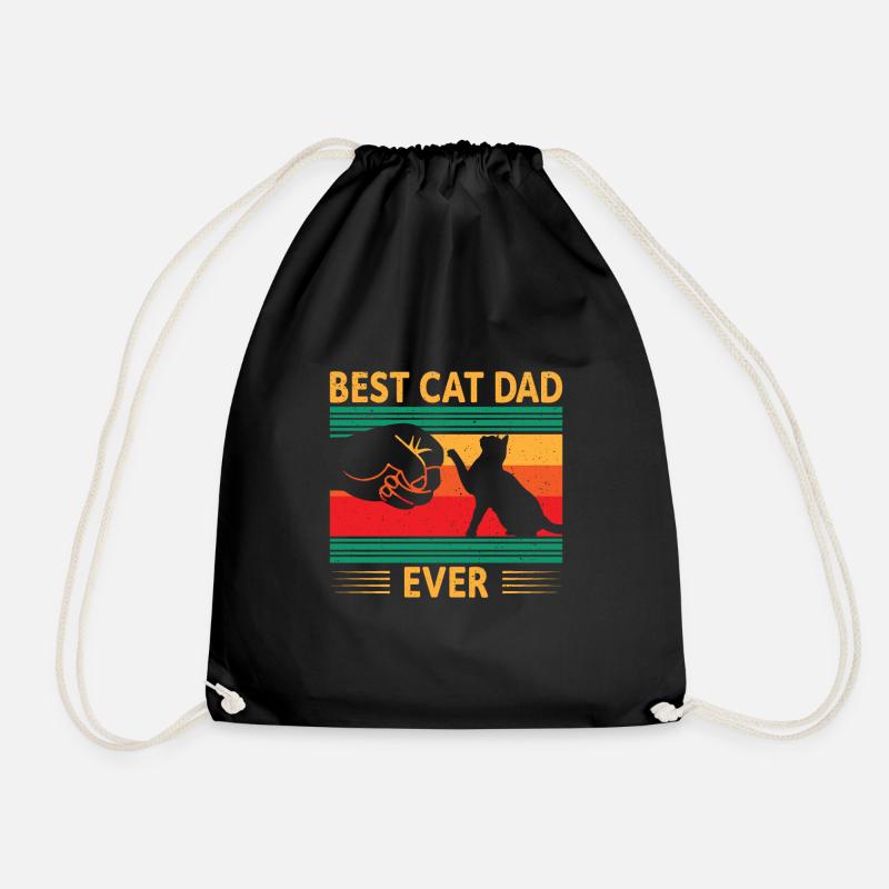 Best Cat Dad Ever - Turnbeutel - Schwarz