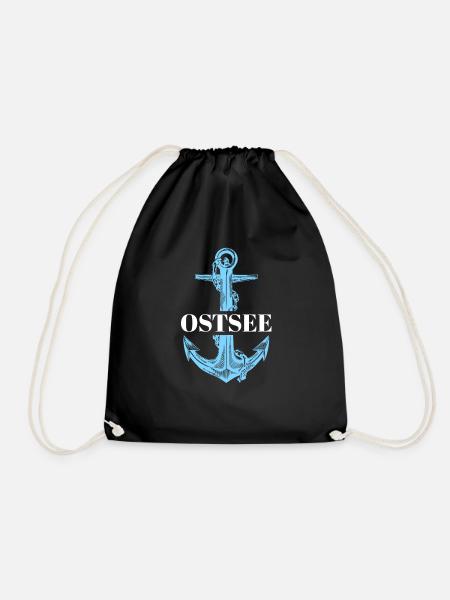 Ostsee Rügen Usedom Fehmarn Urlaub an der Ostsee - Turnbeutel - Schwarz