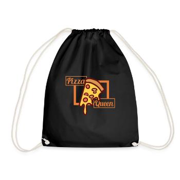Pizza Queen - Drawstring Bag - black - Front