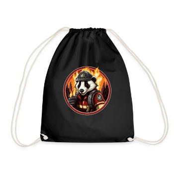 Dachs Fire Brigade - Drawstring Bag - black - Front