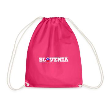 Slovenija Slowenische Flagge Balkan Herkunft - Turnbeutel - Fuchsia - Vorne