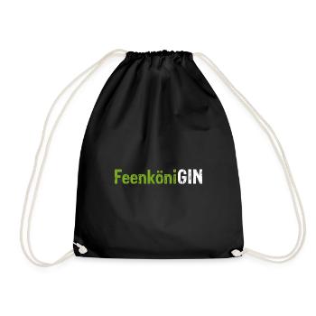 GIN FeenköniGIN - Geschenk für Gin Liebhaberin Wac - Turnbeutel - Schwarz - Vorne