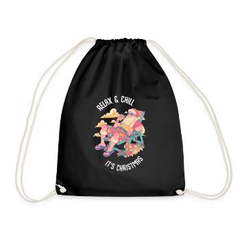 Santa père noel relax and chill Vacances - Sac de sport léger - noir - Devant