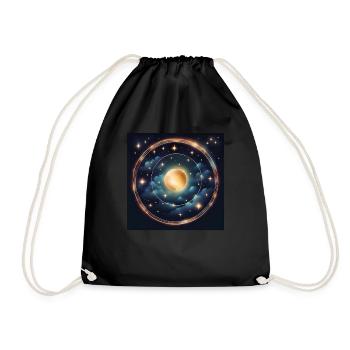Leo Zodiac Horoscope Gift - Drawstring Bag - black - Front
