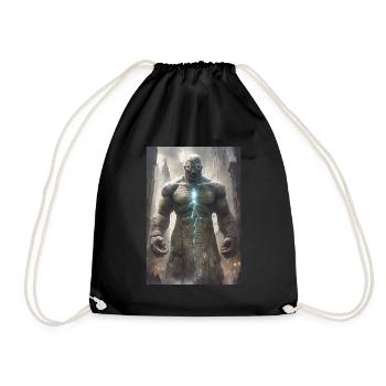 Golem Mythical Creature Gift - Drawstring Bag - black - Front