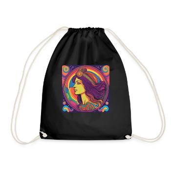 Idée cadeau anniversaire Vierge Naissance - Sac de sport léger - noir - Devant