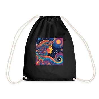 Jungfrau Astrologie geboren Geschenk - Turnbeutel - Schwarz - Vorne
