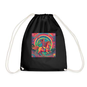 Schütze Astrologie Astro Geschenk - Turnbeutel - Schwarz - Vorne