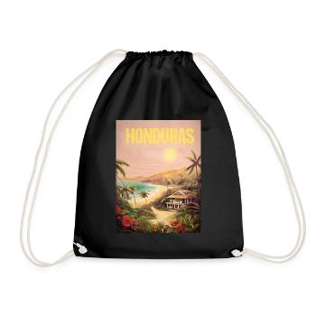 Honduras Pride Beach Gift - Drawstring Bag - black - Front