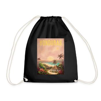 Honduras Pride Home Gift - Drawstring Bag - black - Front