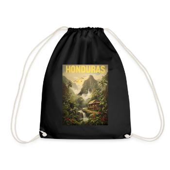 Honduras Pride Holiday Gift - Drawstring Bag - black - Front