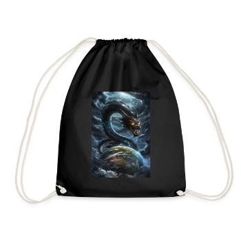 Basilisk Mythology Myth Gift - Drawstring Bag - black - Front