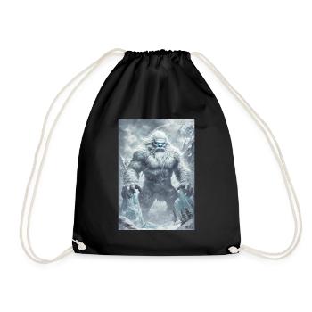 Yeti Mythologie Mythos Geschenk - Turnbeutel - Schwarz - Vorne