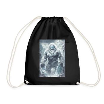 Yeti Mythology Legend Gift - Drawstring Bag - black - Front