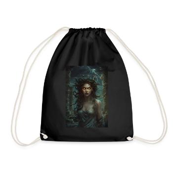 Medusa Mythologie Mythos Geschenk - Turnbeutel - Schwarz - Vorne