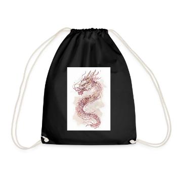 Dragon, mythologie, Chine, cadeau - Sac de sport léger - noir - Devant