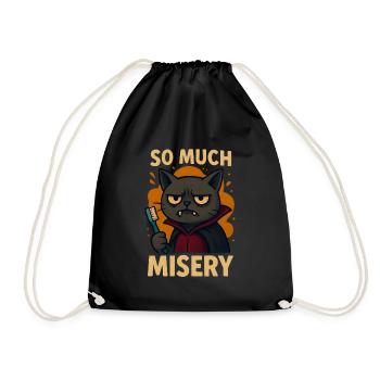 Halloween Costume Cat Gift - Drawstring Bag - black - Front
