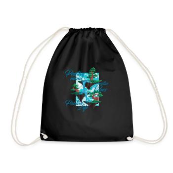 positif Positive Vibes Vie positive Sois - Sac de sport léger - noir - Devant