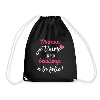 bonne fête maman je t'aime - Sac de sport léger - noir - Devant