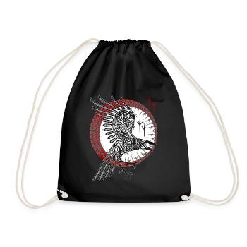 NORSE RAVEN - Walhalla Raben Wikinger - Drawstring Bag - black - Front