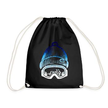 SKI Winter Sports Beanie - blue Snow Edition *** - Drawstring Bag - black - Front